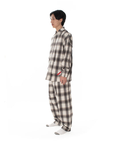 NIGHT SHIRT HOMBRE PLAID BEIGE