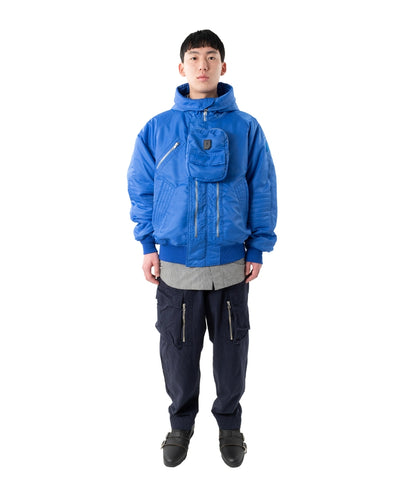 ELEVATION HOODED BOMBER JACKET BLUE