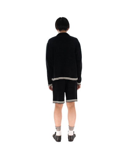 CORDY KNIT JACKET BLACK