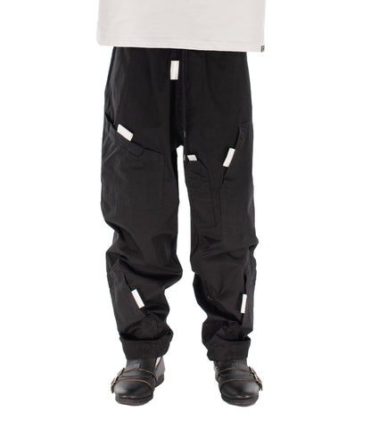 PULL TAB FLIGHT PANTS BLACK