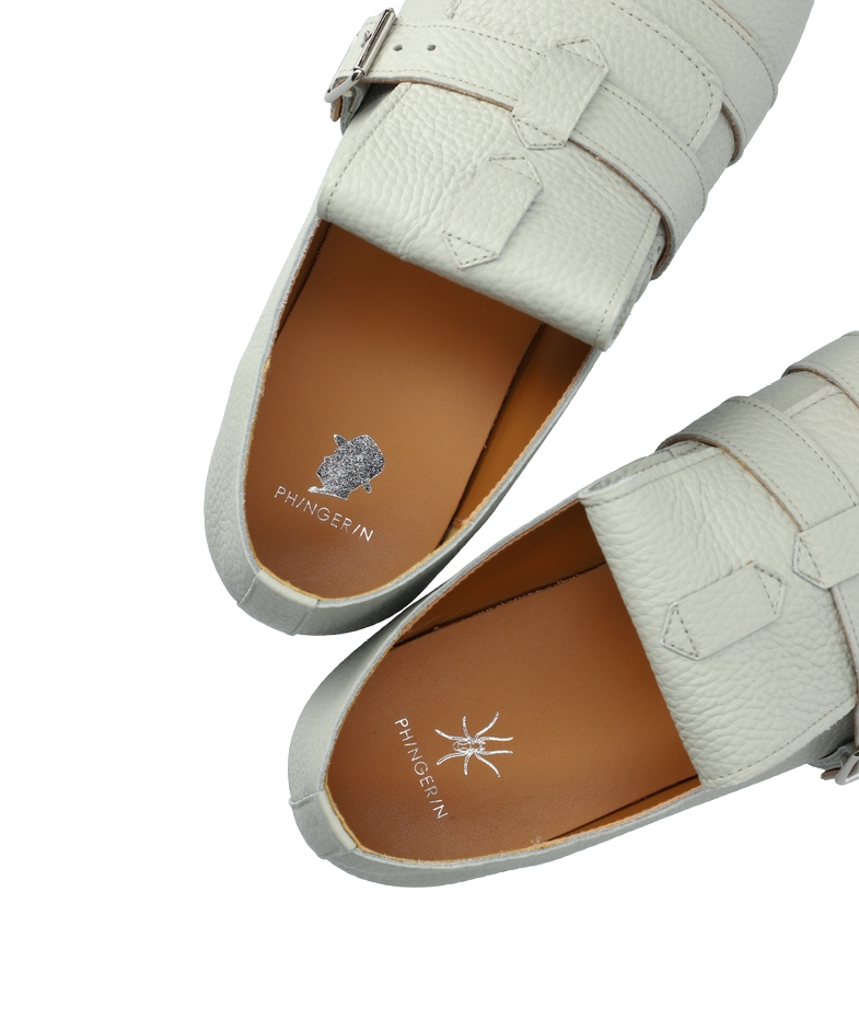 BELT SHOES WHITE BEIGE