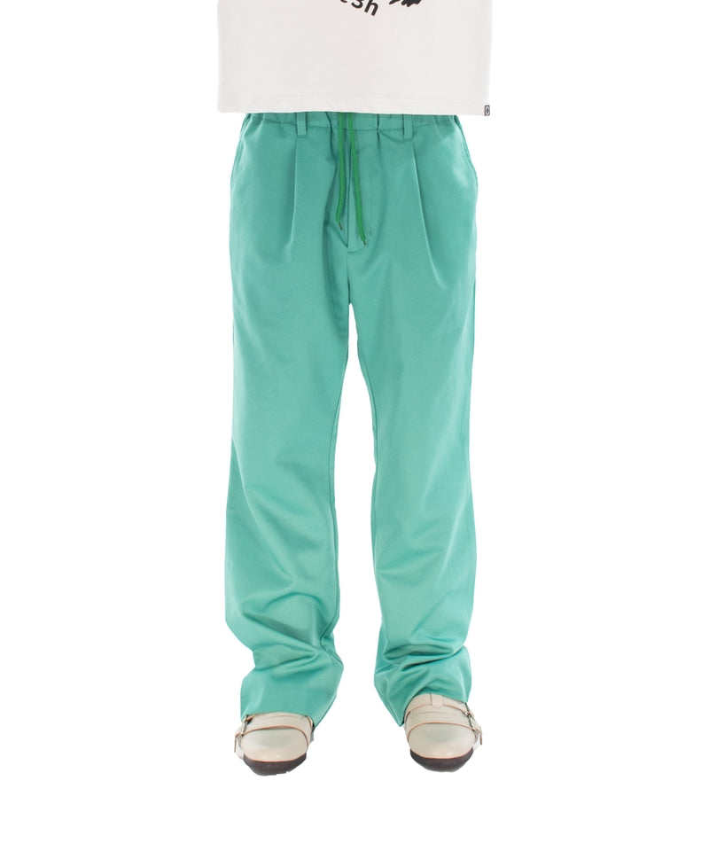 SHOECUT POLY-TWILL TROUSERS GREEN