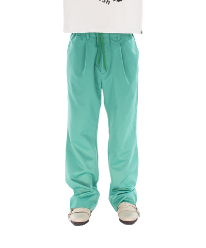 SHOECUT POLY-TWILL TROUSERS GREEN