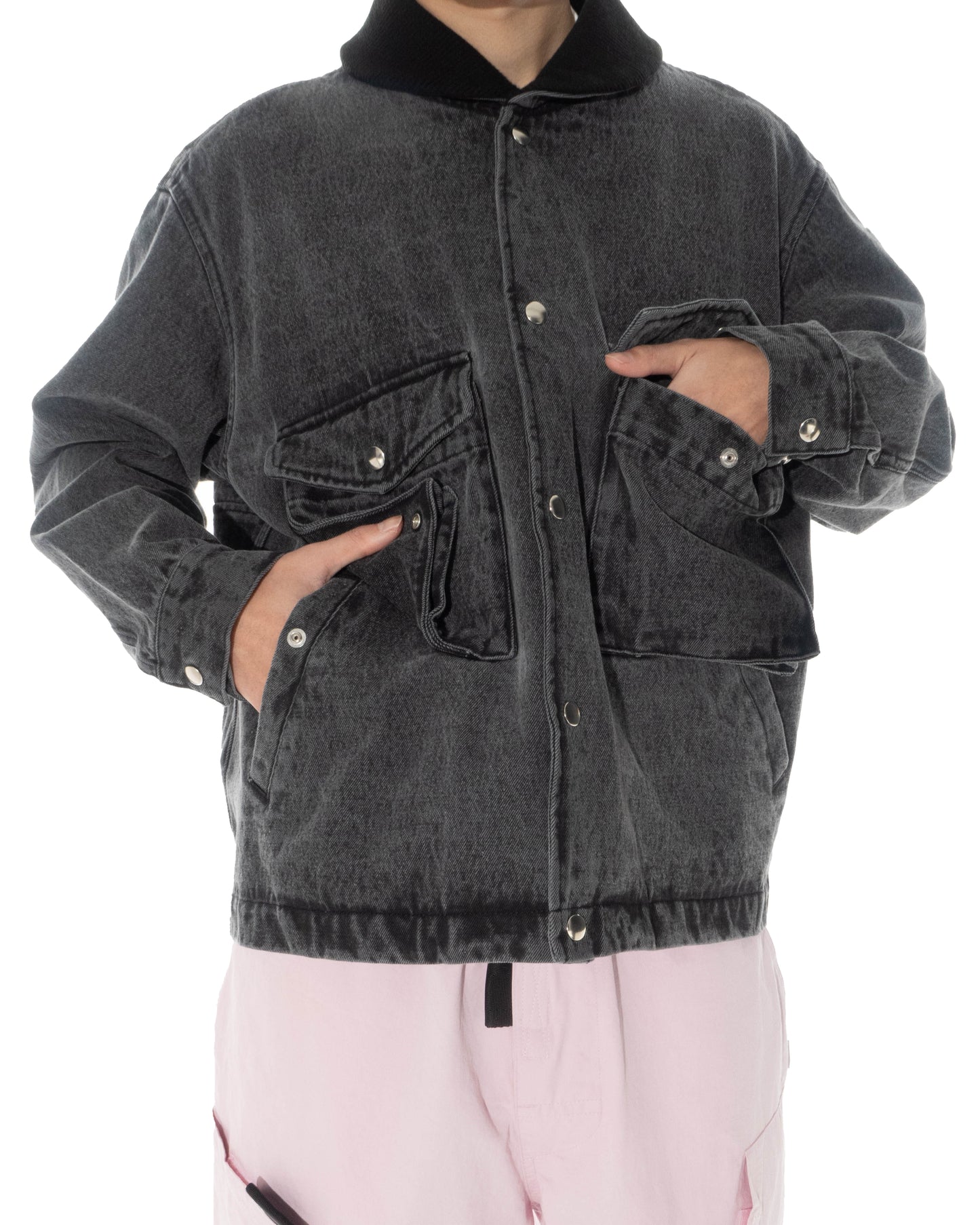 FLOAT DENIM BLOUSON BLACK