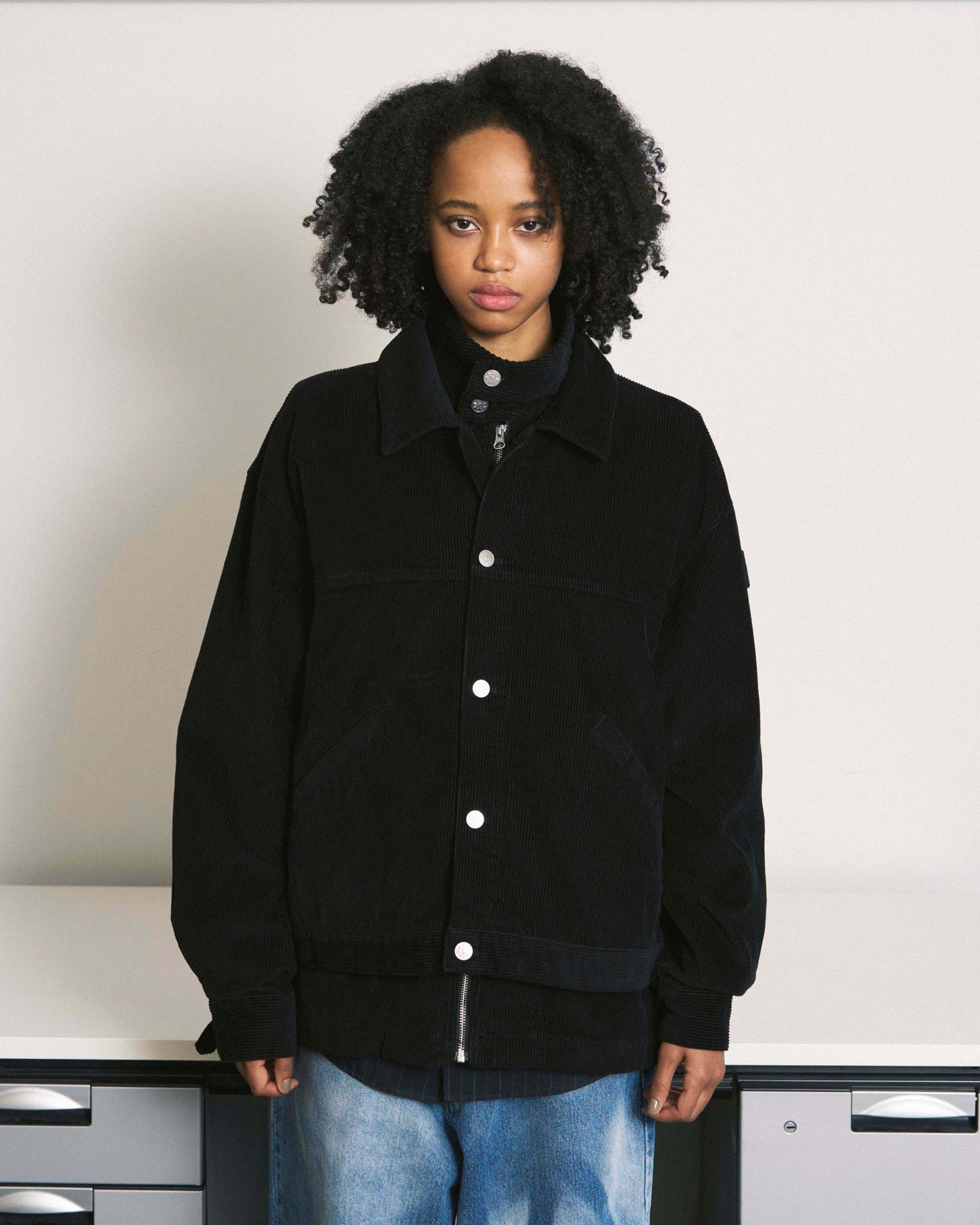 DOUBLE CORD JACKET BLACK