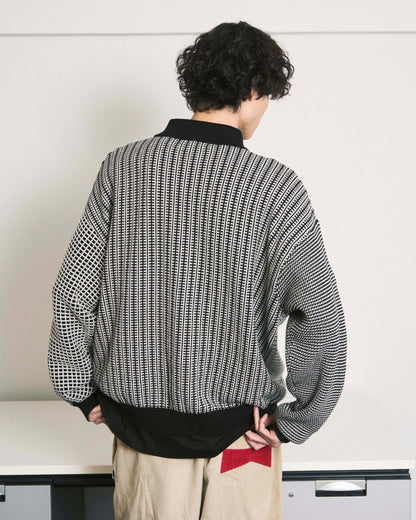 MULTI KNIT SHIRT JACKET BLUE