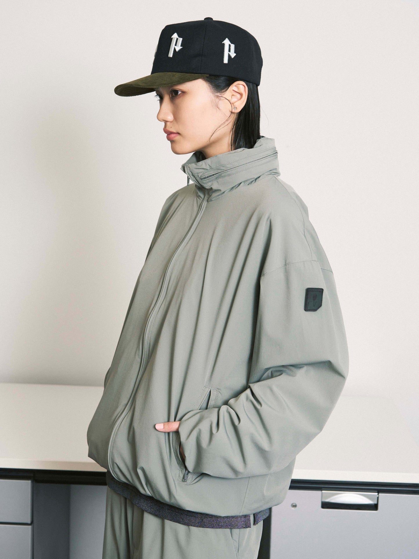 CUSHY FLEECE COLLAR JACKET GREY