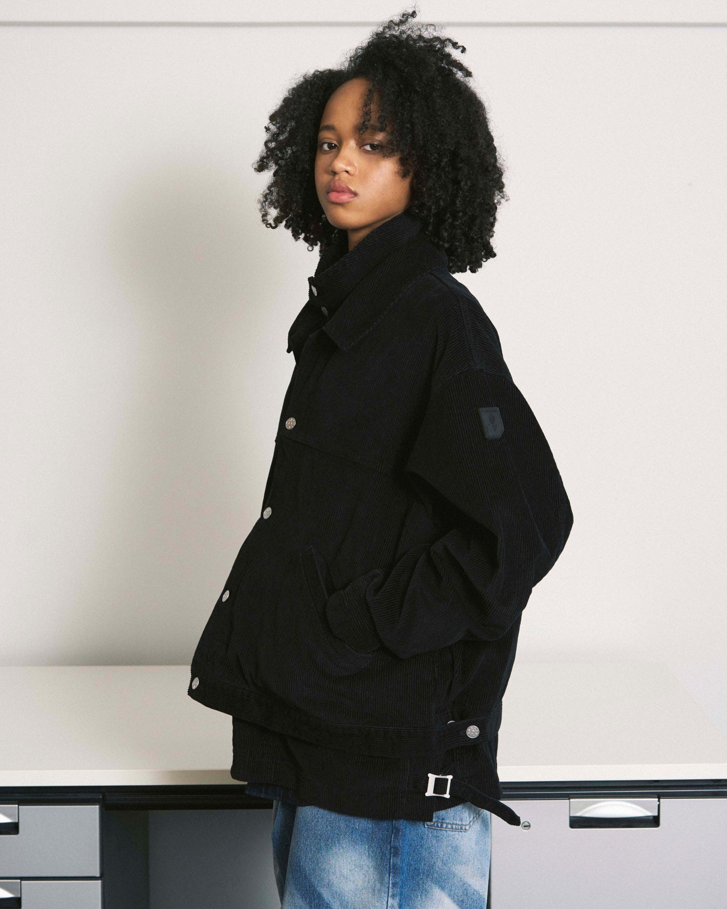 DOUBLE CORD JACKET BLACK