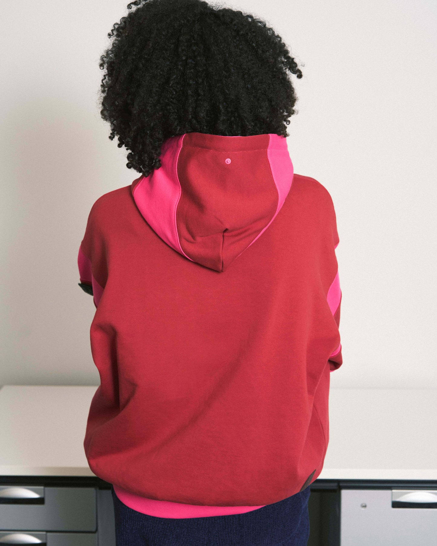 BORDER PATCH HOODIE GREEN X NAVY