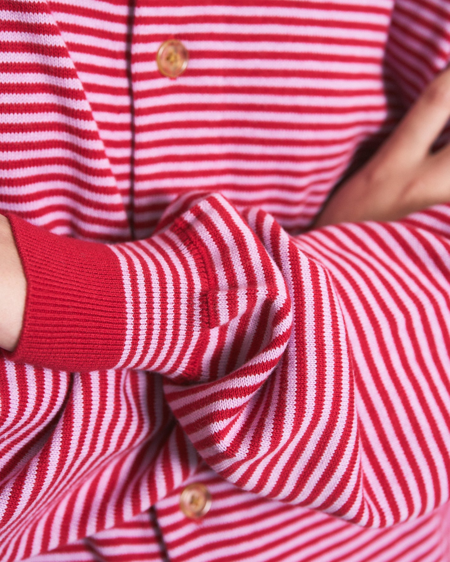 STRIPE KNIT SHIRT BLUE