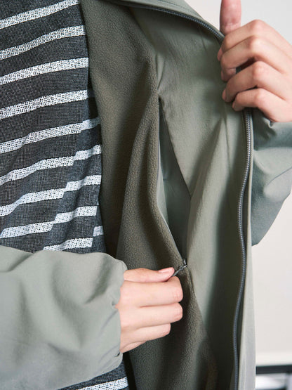 CUSHY FLEECE COLLAR JACKET GREY