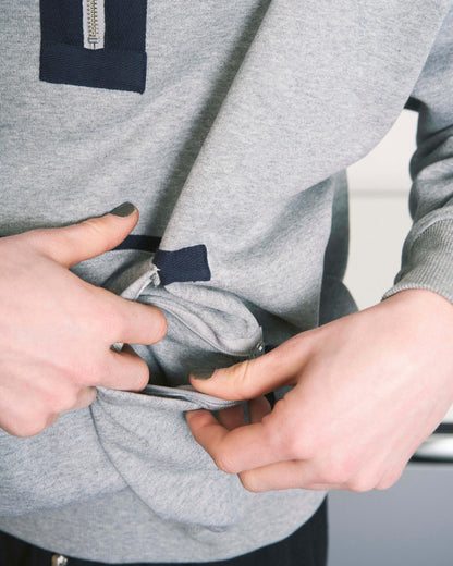 QUARTER ZIP SWEATSHIRT PINK