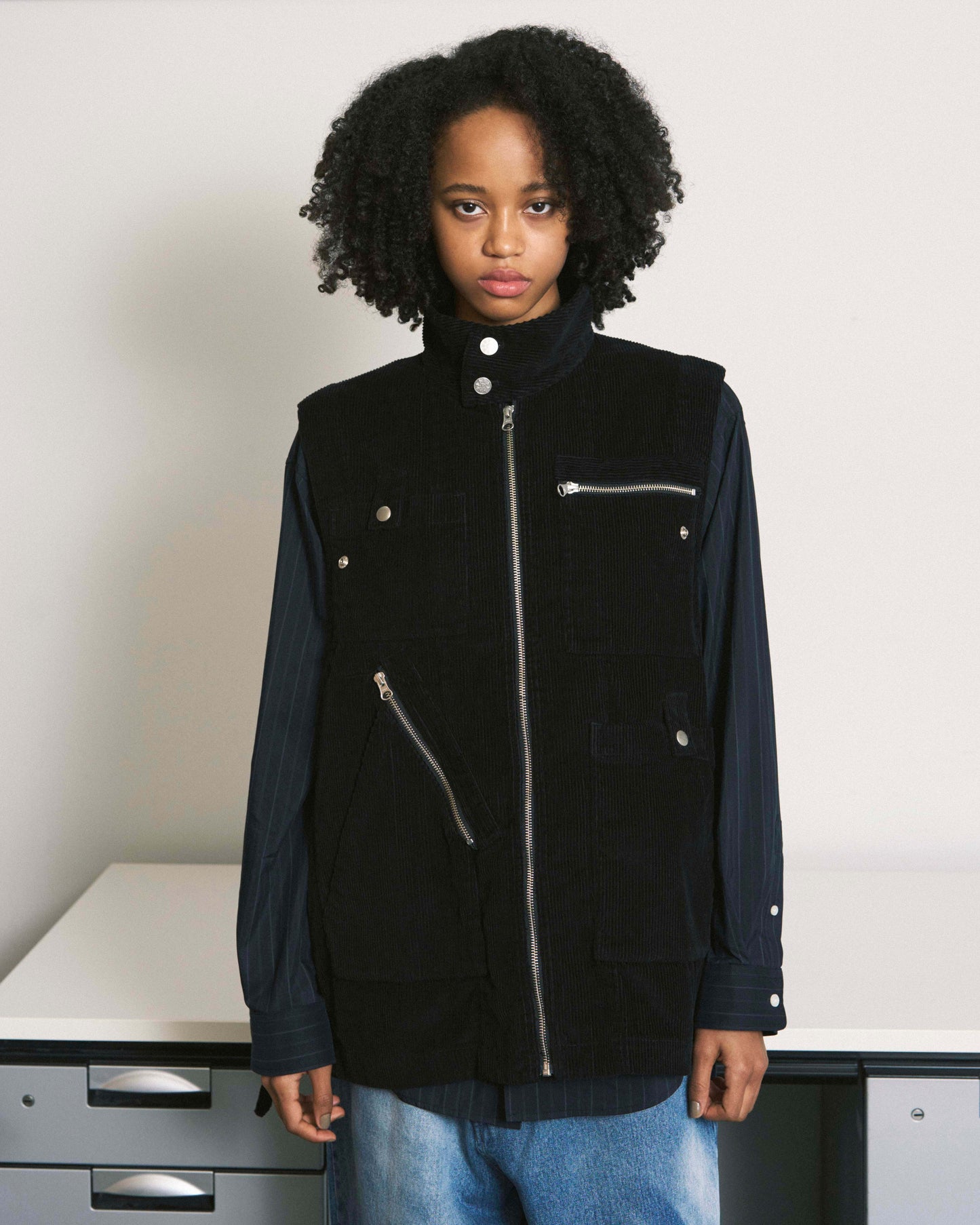 DOUBLE CORD JACKET BLACK