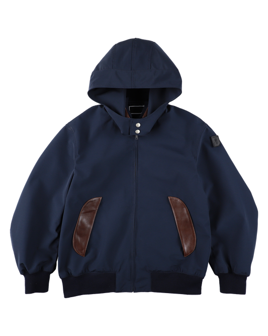 DETACHABLE HOOD JACKET NAVY