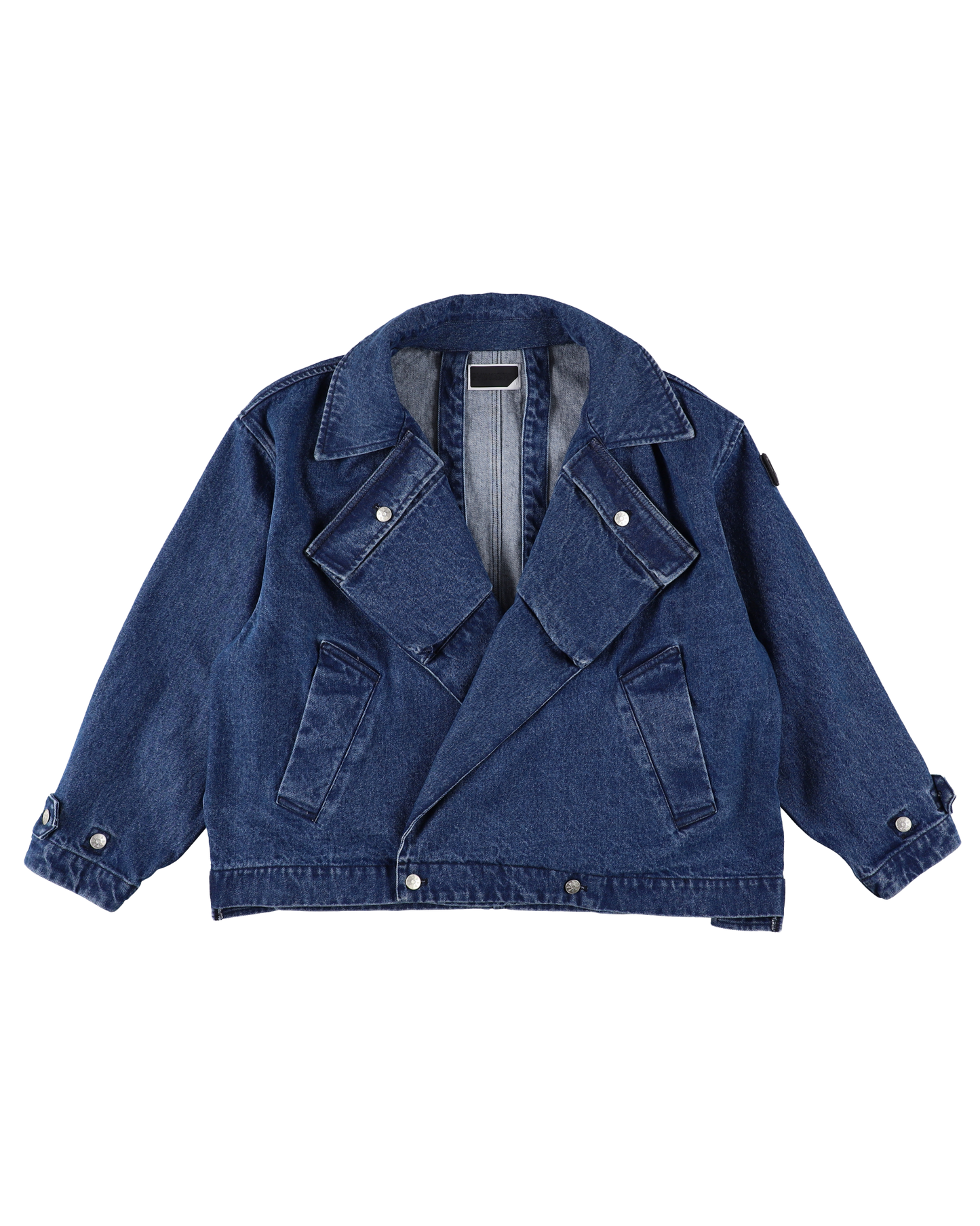 DENIM TWIN SHORT COAT BLUE