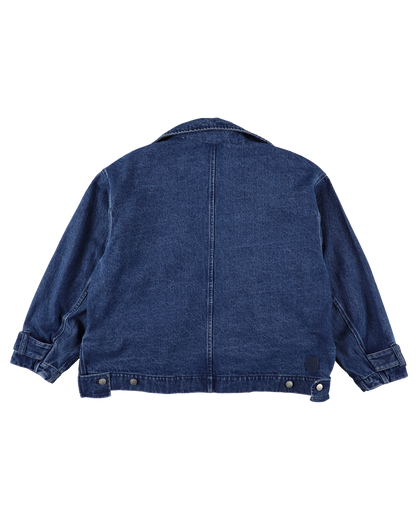 DENIM TWIN SHORT COAT BLUE