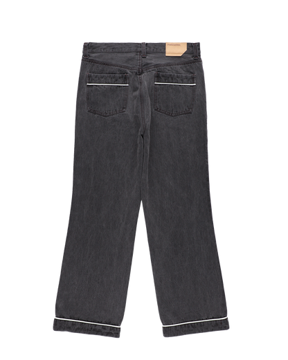 SHOECUT PIPING JEANS BLACK