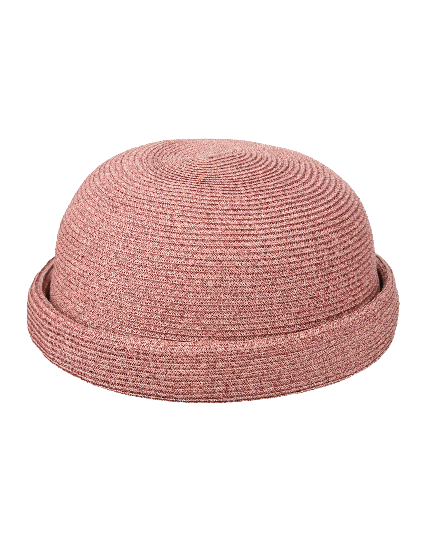 STRAW BEANIE HEATHER PINK