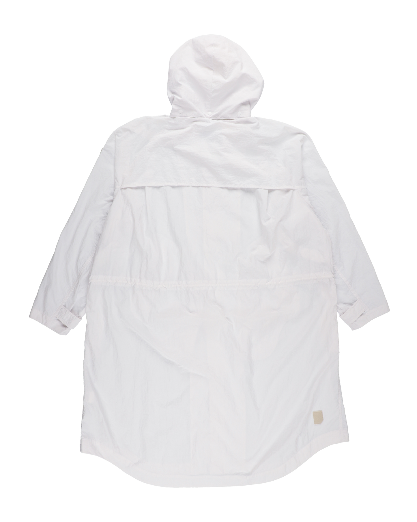 DETACHABLE HOOD RAIN COAT WHITE