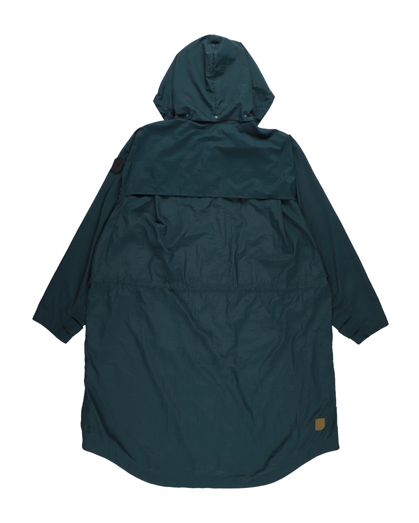 DETACHABLE HOOD RAIN COAT DARK FOREST