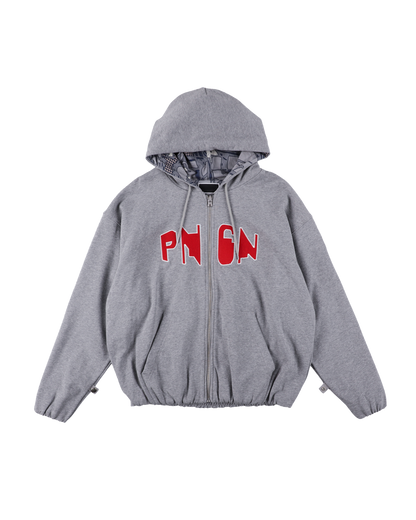 PNGN ZIP HOODIE HEATHER GREY