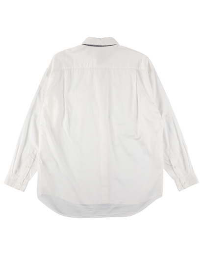 STITCH TEXT TIE SHIRT WHITE