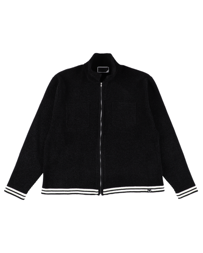 CORDY KNIT JACKET BLACK