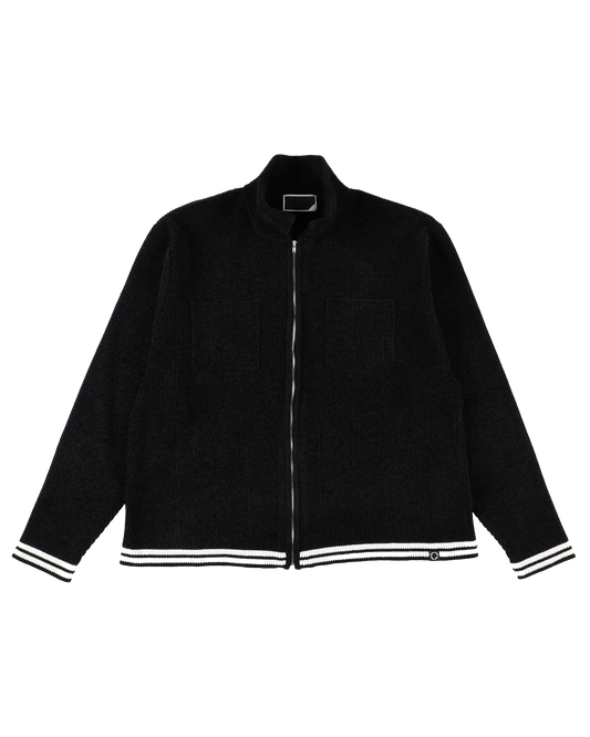 CORDY KNIT JACKET BLACK