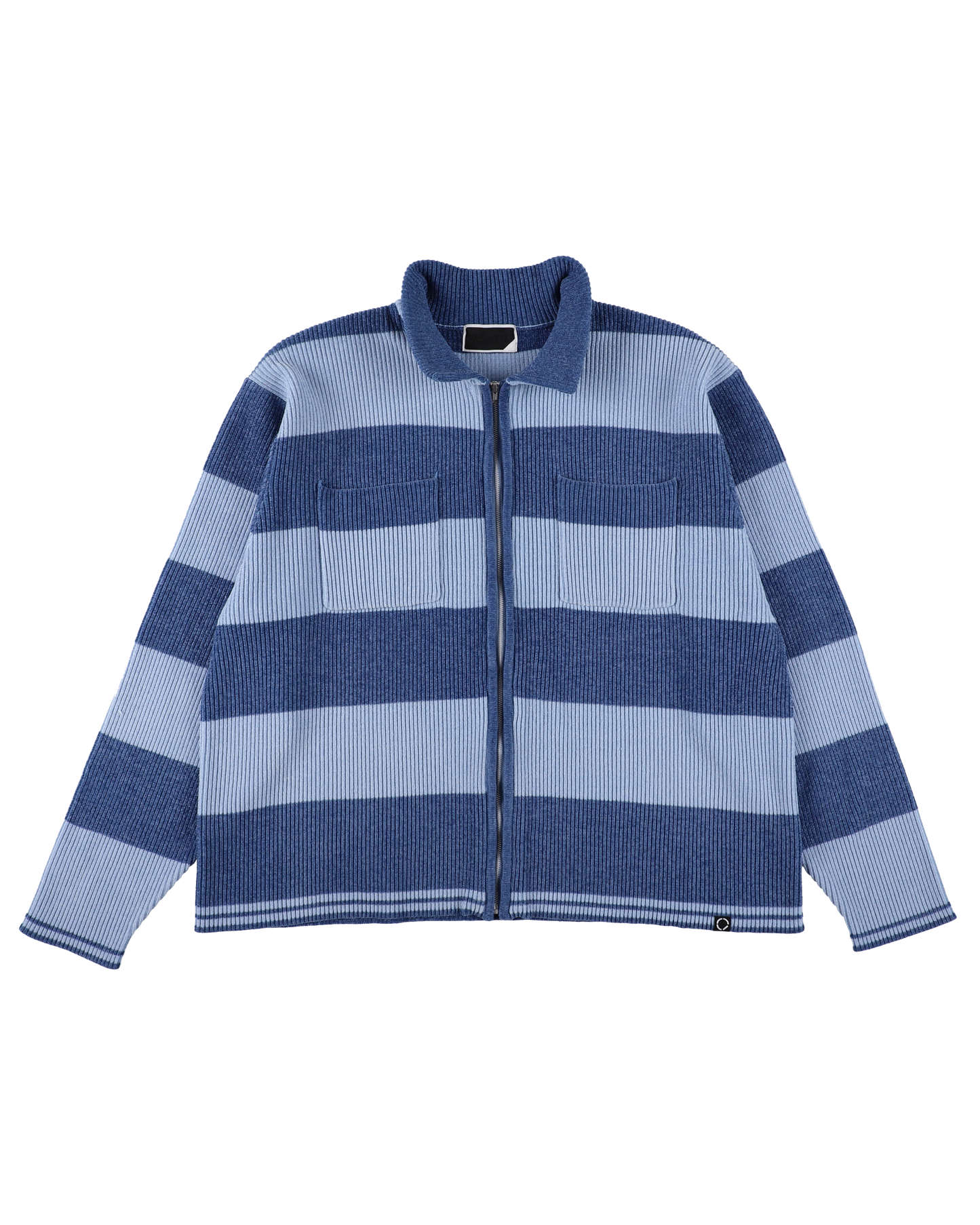 CORDY KNIT JACKET STRIPE BLUE