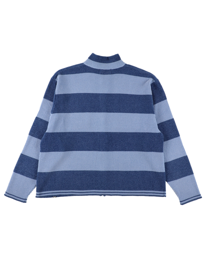 CORDY KNIT JACKET STRIPE BLUE