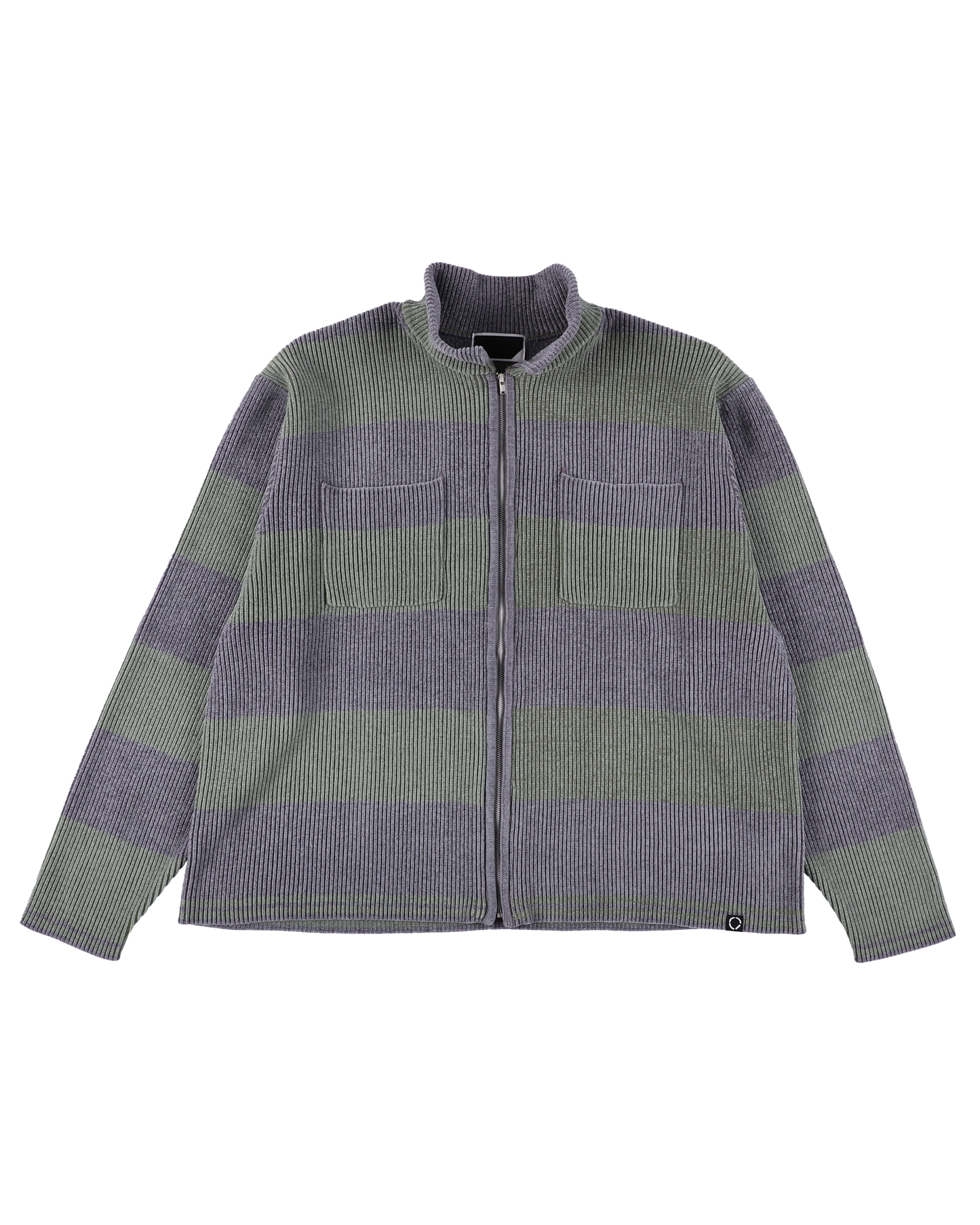 CORDY KNIT JACKET STRIPE GREY