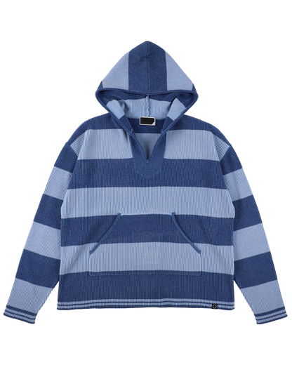 CORDY KNIT MEXPARKA STRIPE BLUE