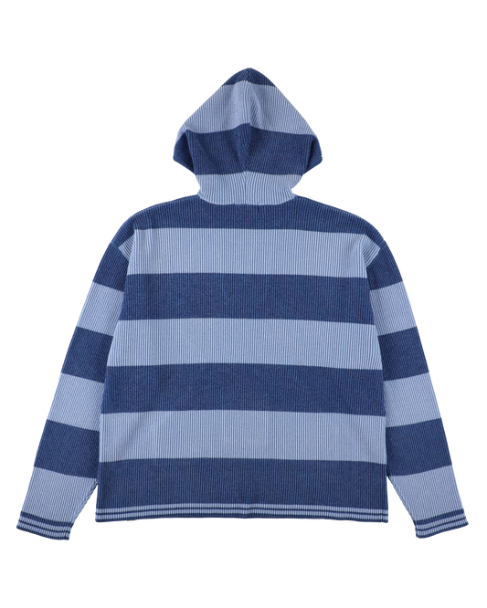 CORDY KNIT MEXPARKA STRIPE BLUE