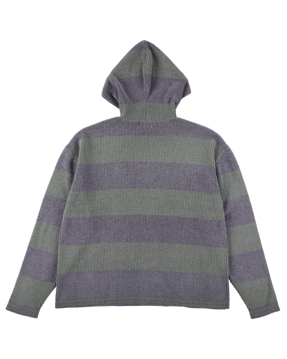 CORDY KNIT MEXPARKA STRIPE GREY