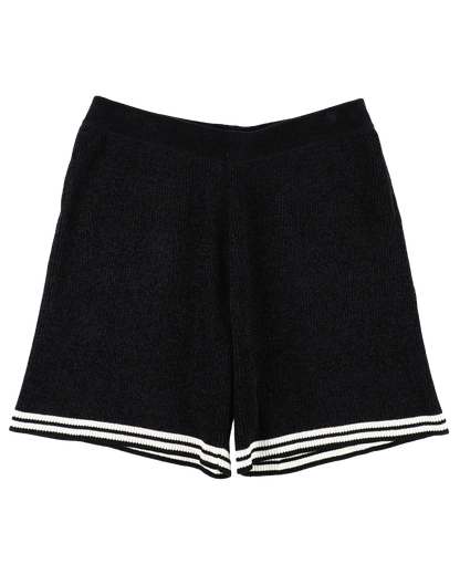 CORDY KNIT SHORTS BLACK