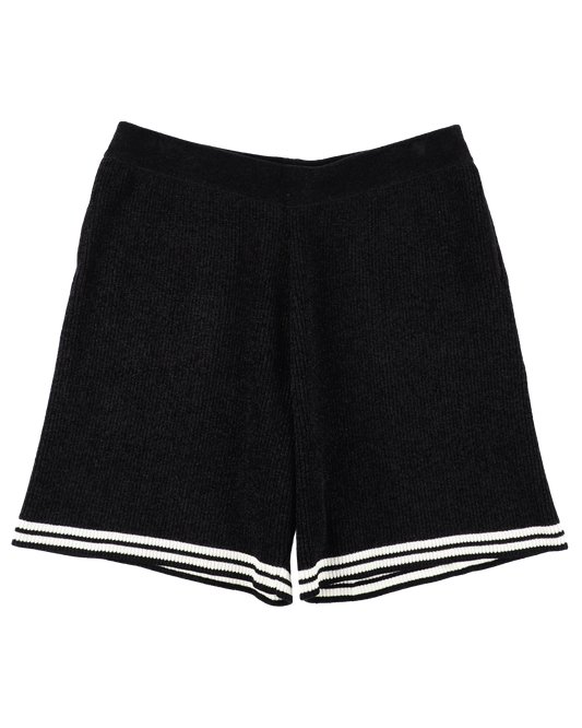 CORDY KNIT SHORTS BLACK