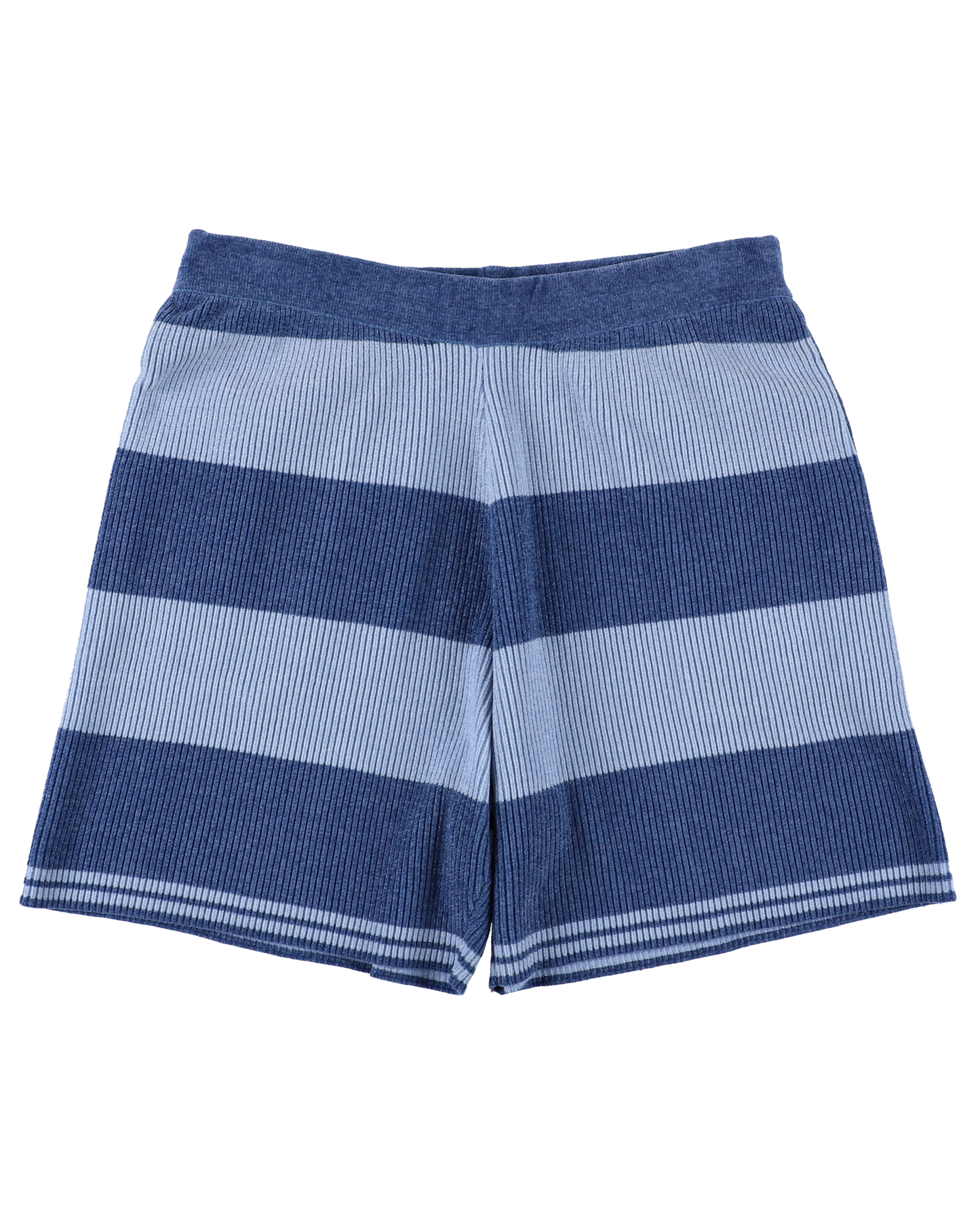 CORDY KNIT SHORTS STRIPE BLUE