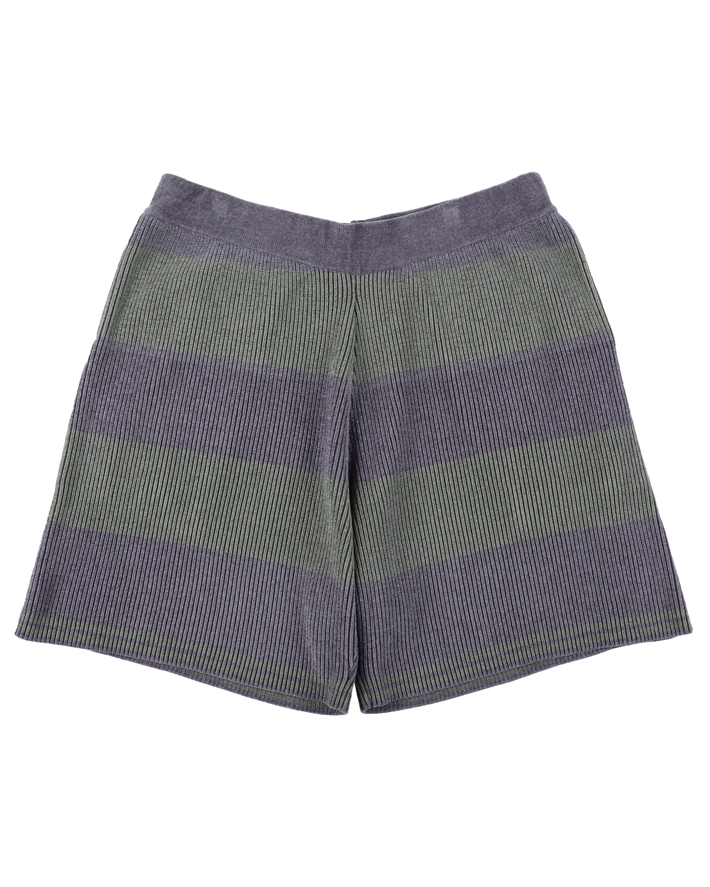 CORDY KNIT SHORTS STRIPE GREY