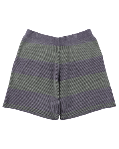 CORDY KNIT SHORTS STRIPE GREY