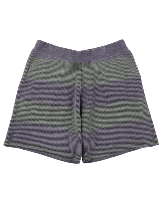 CORDY KNIT SHORTS STRIPE GREY