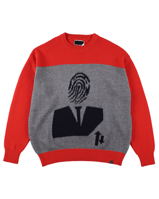 AGENT KNIT SWEATER RED