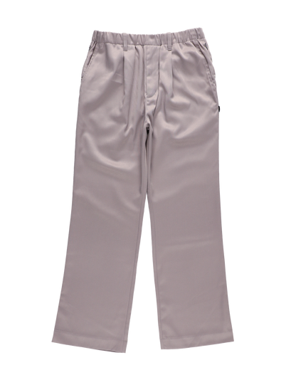 SHOECUT POLY-TWILL TROUSERS GREIGE