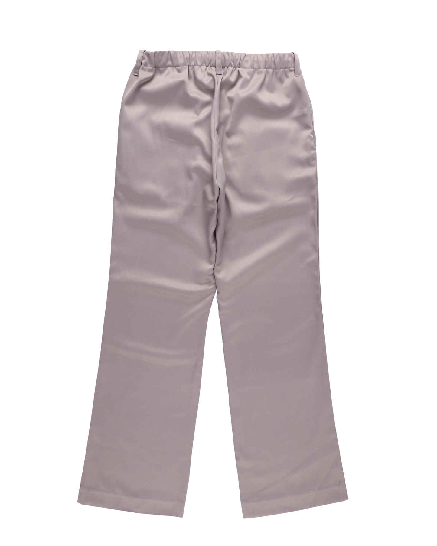 SHOECUT POLY-TWILL TROUSERS GREIGE