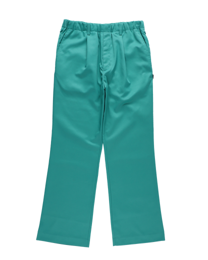 SHOECUT POLY-TWILL TROUSERS GREEN