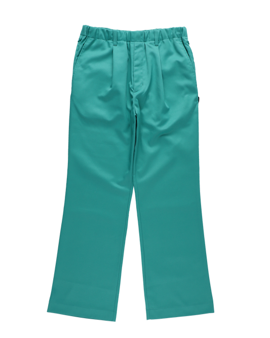 SHOECUT POLY-TWILL TROUSERS GREEN