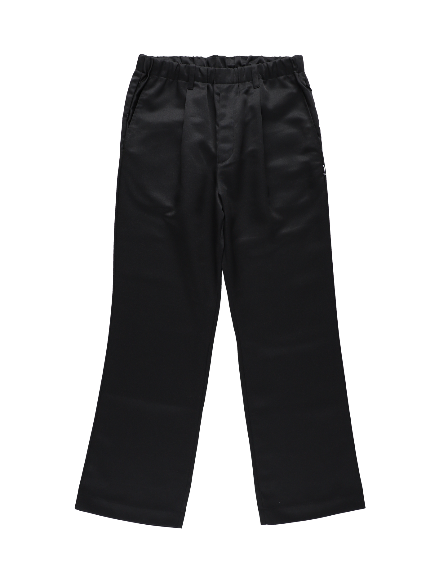 SHOECUT POLY-TWILL TROUSERS BLACK