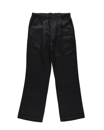 SHOECUT POLY-TWILL TROUSERS BLACK