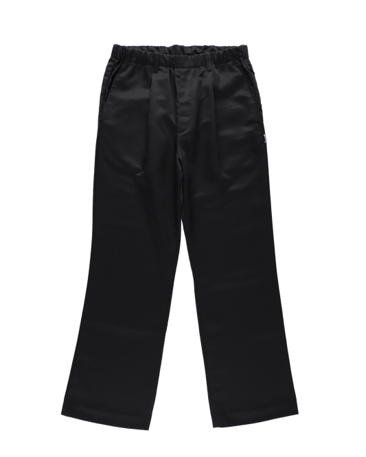 SHOECUT POLY-TWILL TROUSERS BLACK