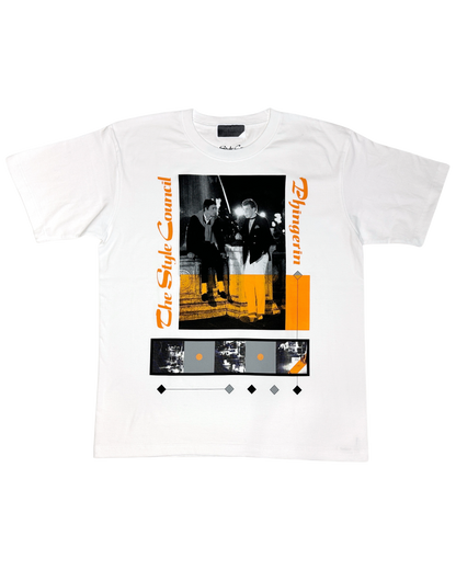 THE STYLE COUNCIL TEE B&Y WHITE