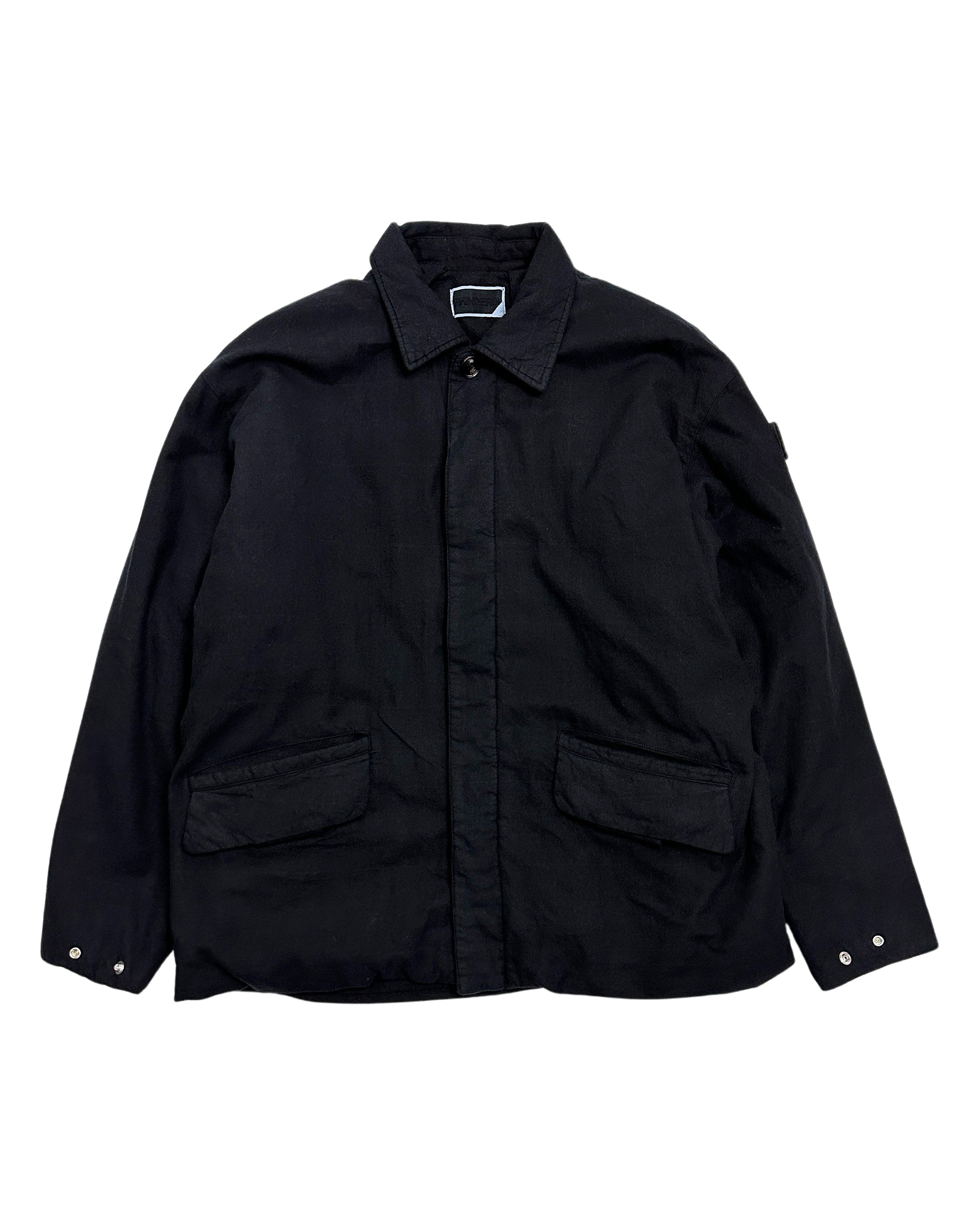 PUFFLE DYED COACH JACKET BLACK